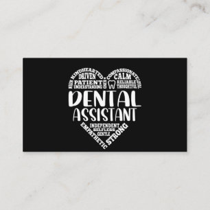 Dental Assistant Heart Dentist Funny Dentistry Lov Business Card