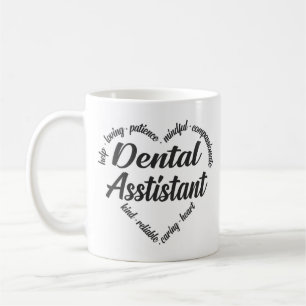 Dental Assistant Heart Word Cloud Coffee Mug