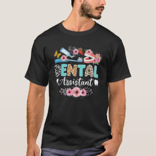 Dental Assistant Leopard Dental Assisting Dental A T-Shirt