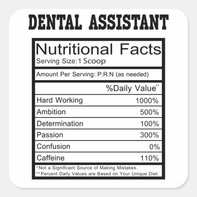 Dental Assistant Square Sticker (Front)