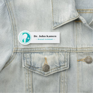 Dental Assistant   Teeth Logo Name Tag