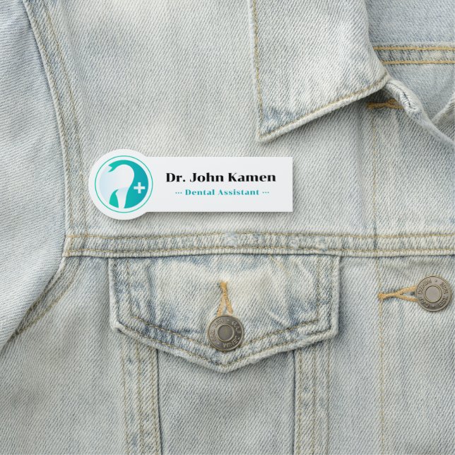 Dental Assistant | Teeth Logo Name Tag (In Situ)