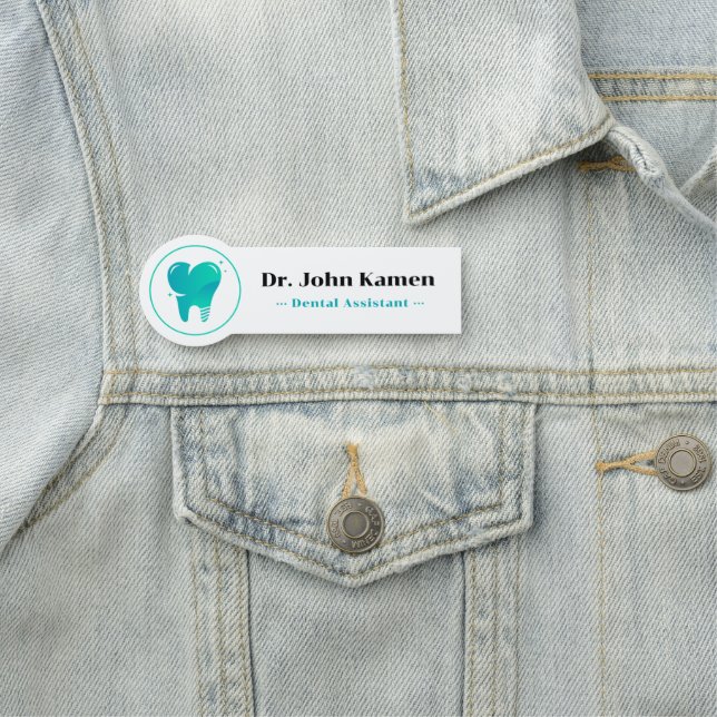 Dental Assistant | Teeth Logo Name Tag (In Situ)