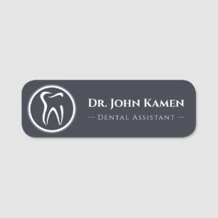 Dental Assistant   Teeth Logo Name Tag