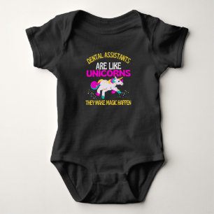 Dental Assistant Unicorn , Magical Unicorn Dentist Baby Bodysuit