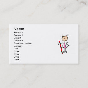 Dental Assistant With Toothbrush Business Card