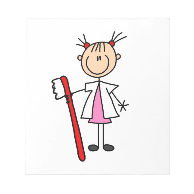 Dental Assistant With Toothbrush Notepad (Front)