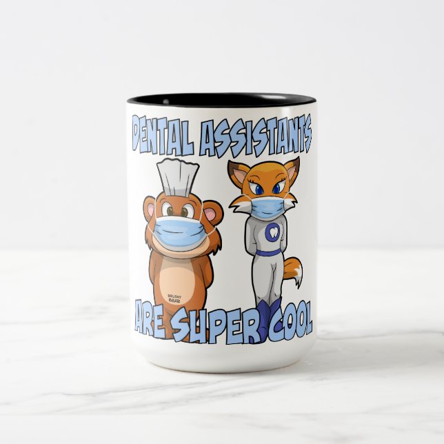 Dental Assistants Are Super Cool Two-Tone Coffee Mug (Center)