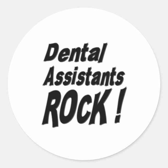 Dental Assistants Rock! Sticker (Front)