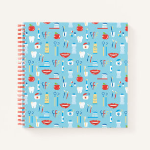 Dental Blue Pattern Notebook