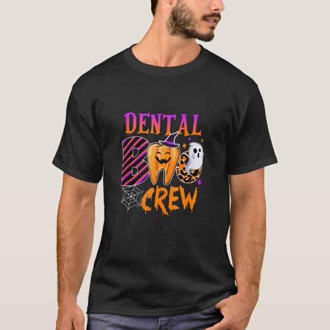 Dental Boo Crew Funny Boo Teeth Dentist Matching H T-Shirt (Front)