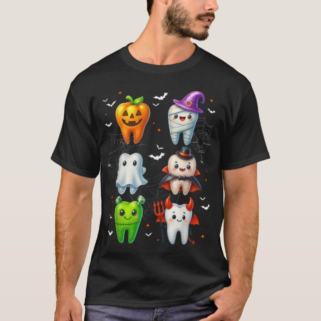 Dental Boo Crew Teeth Dentist Halloween Costumes  T-Shirt (Front)