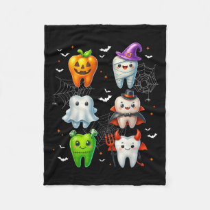 Dental Boo Crew Teeth Dentist Halloween Costumes W Fleece Blanket