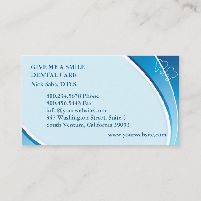 Dental Business Card w/ Appointment (Front)
