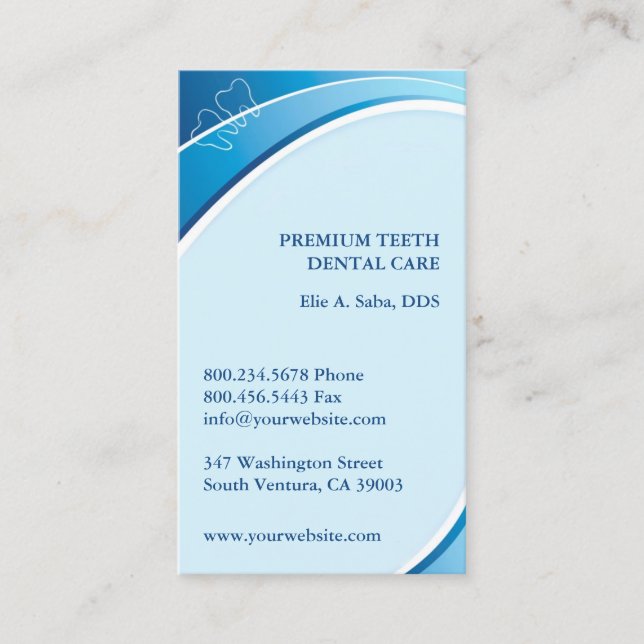 Dental Business Card with Appointment (Front)