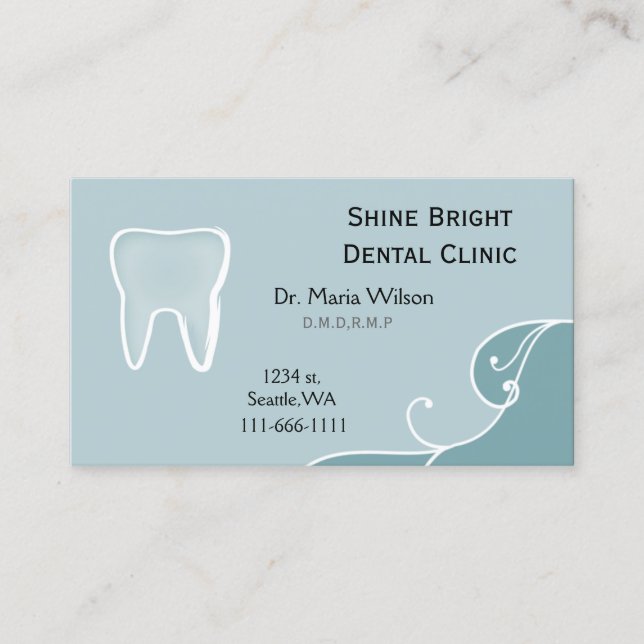 Dental businesscards with appointment card (Front)