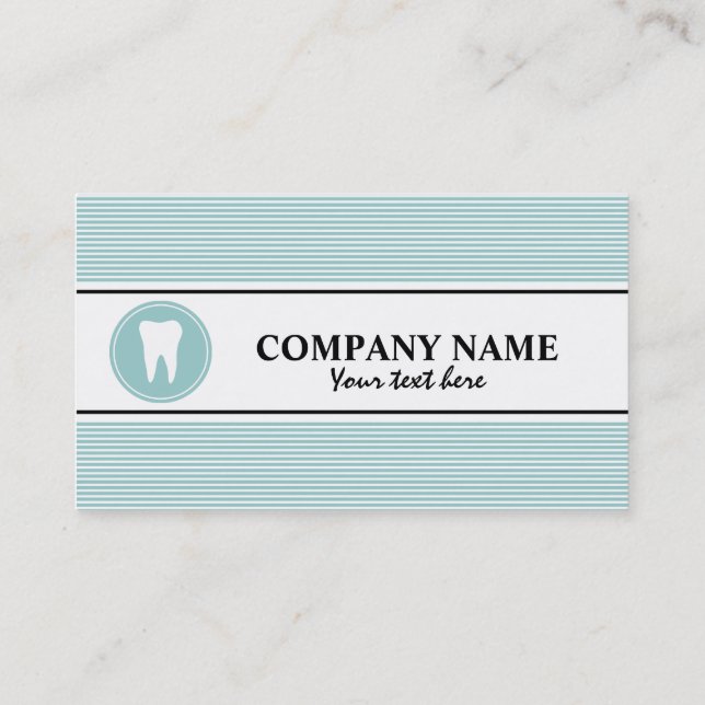 Dental care business card template with tooth logo (Back)