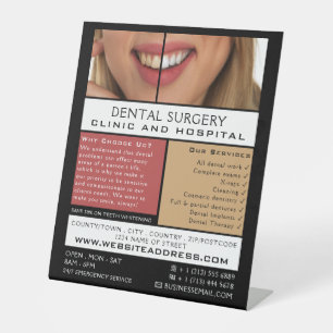 Dental Care, Dentistry, Dentist Advertising Pedestal Sign
