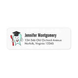 Dental Care Happy Tooth Graduation Cap