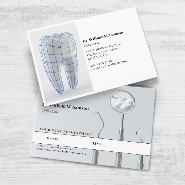Dental Care Orthodontist modern appointment card (Creator Uploaded)