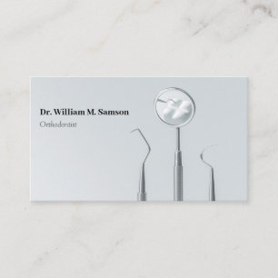 Dental Care Orthodontist modern Dentist tools Business Card
