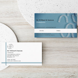Dental Care Orthodontist modern invisible aligner Appointment Card