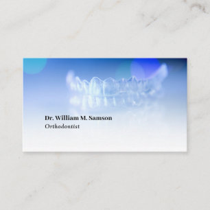 Dental Care Orthodontist modern invisible aligner Business Card