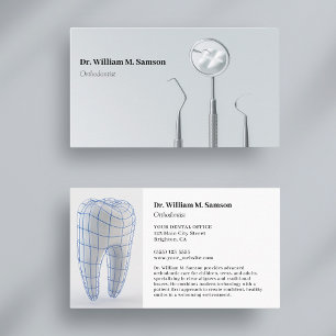 Dental Care Orthodontist modern tooth Dentist Business Card