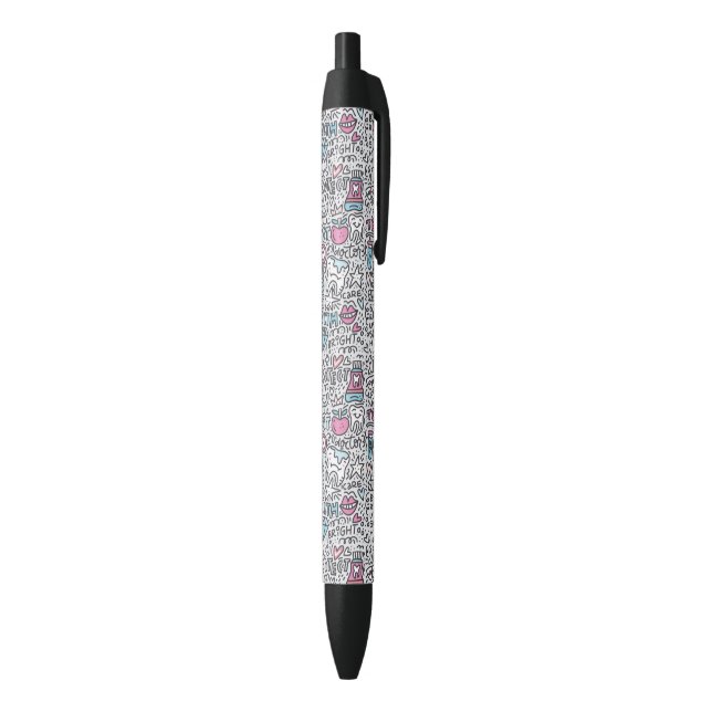 Dental Cartoon Pattern Black Ink Pen (Bottom (Vertical))