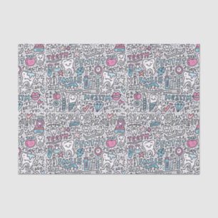 Dental Cartoon Pattern Tissue Paper