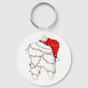 Dental Christmas Dunny Dentist Holiday Key Ring