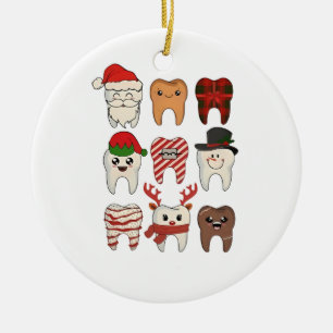 Dental Christmas Funny Dentist Holiday Ceramic Tree Decoration