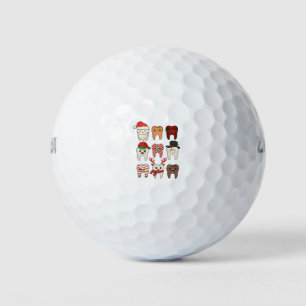 Dental Christmas Funny Dentist Holiday Golf Balls
