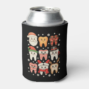 Dental Christmas Teeth Squad Cute Dentist Crew Xma Can Cooler