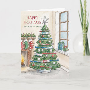 Dental Christmas Tree Dentist Christmas Holiday  Card