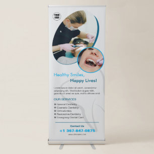 Dental Clinic Custom Vertical Retractable Banner