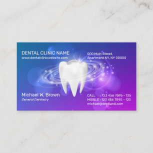 Dental Clinic Dentist Appointment 3d Teeth Business Card