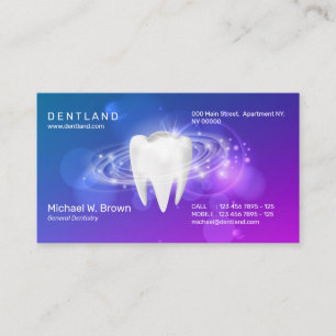 Dental Clinic Dentist Appointment Purple navy Business Card