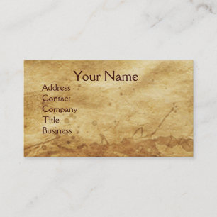 DENTAL CLINIC ,DENTIST MONOGRAM ,Antique Parchment Business Card