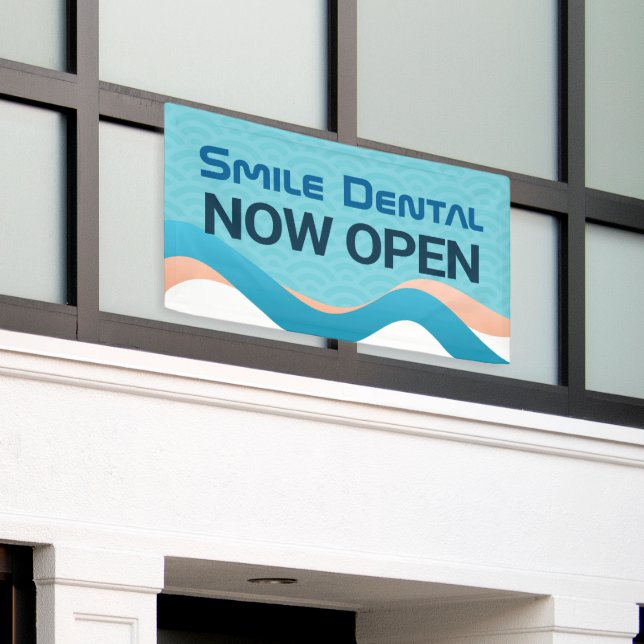 Dental Clinic Dentist Now Open Banner Sign (Outside Building)