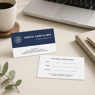 Dental Clinic Dentist Professional Logo Appointment Card