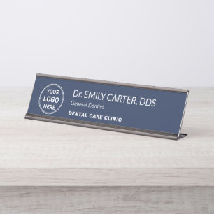 Dental Clinic Dentist Professional Logo Desk Name Plate