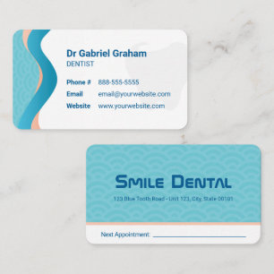 Dental Clinic   Dentist Services Appointment Card