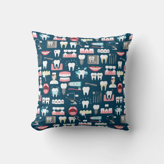 Dental Clinic Office Pattern Cushion (Front)