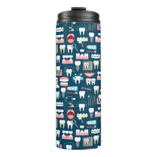 Dental Clinic Office Pattern Thermal Tumbler