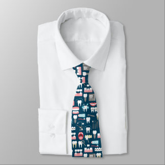Dental Clinic Office Pattern Tie