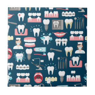 Dental Clinic Office Pattern Tile