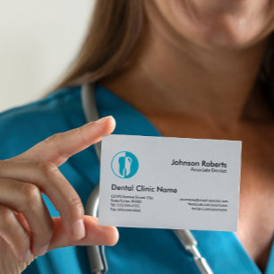 Dental clinic professional dentist plain business card