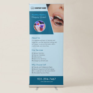 Dental Clinic Vertical Retractable Banner