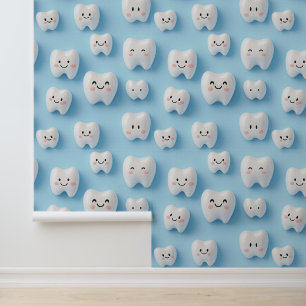 Dental Clinic Wall Decor White Smiling Face Tooth 